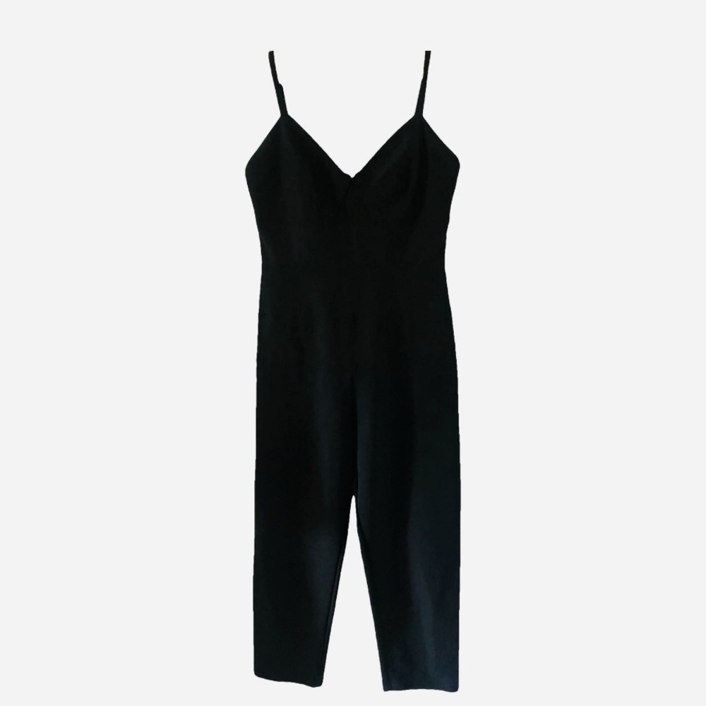 Rare~CHANEL Black BODYCON Capri Jumpsuit